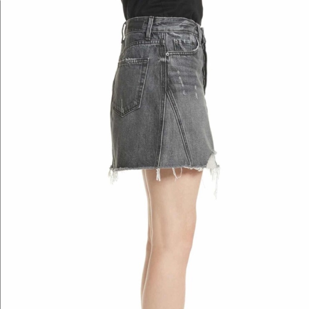 GRLFRND Eva Distressed Denim Skirt SZ 24 EUC - Picture 3 of 7